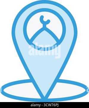 Lage der Moschee Vektorsymbol Konstruktionsabbildung Stock Vektor