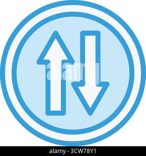 Illustration zum Design von zwei-Wege-Vektorsymbolen Stock Vektor
