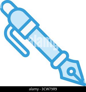 Zeichengrafik Des Stiftes Vektor-Symbols Stock Vektor