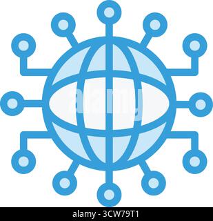 Illustration Des Globalen Vektor-Symbols Stock Vektor