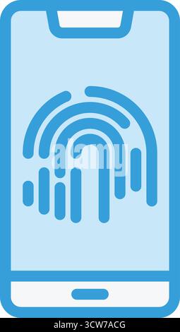 Fingerabdruck-Vektor-Symbol Design-Illustration Stock Vektor