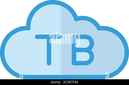 TB Cloud Vector Symbol Design Illustration Stock Vektor