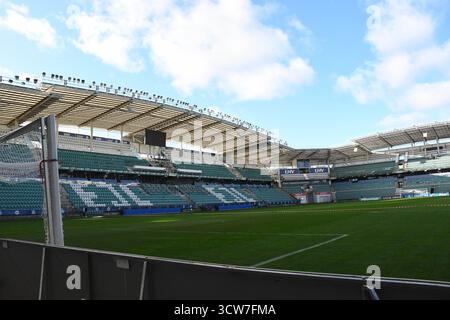Tallin, Estland. Oktober 2025. A. Le Coq Arena Tallinn Inside während des Teams Italien - Pressekonferenz, Spiel der FIFA-Weltmeisterschaft in Tallin, Estland, 10. Oktober 2025 Credit: Independent Photo Agency/Alamy Live News Stockfoto