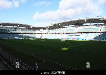 Tallin, Estland. Oktober 2025. A. Le Coq Arena Tallinn Inside während des Teams Italien - Pressekonferenz, Spiel der FIFA-Weltmeisterschaft in Tallin, Estland, 10. Oktober 2025 Credit: Independent Photo Agency/Alamy Live News Stockfoto