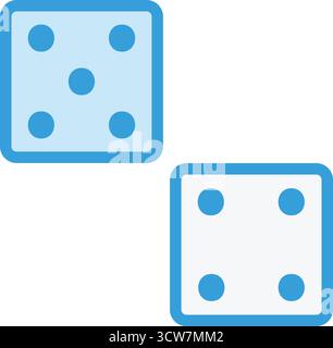 Dices Vector Icon Design Illustration Stock Vektor
