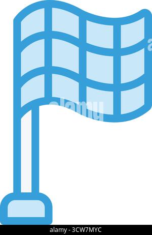 Karierte Flagge Vektor-Symbol Design-Illustration Stock Vektor