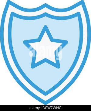 Polizeiabzeichen Vektor-Symbol-Design-Illustration Stock Vektor