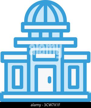 Regierungsgebäude Vektor Icon Design Illustration Stock Vektor