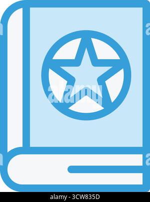 Magisches Buch Vektor-Symbol Design Illustration Stock Vektor