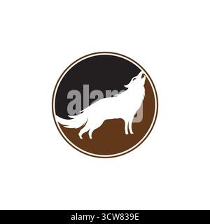 wolf Logo Design Bell Logo von Wolf Stock Vektor