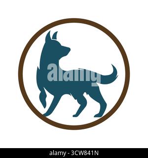 Hundelogo stylisches Hundelogo Stock Vektor