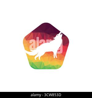 wolf Logo Design Bell Logo von Wolf Stock Vektor
