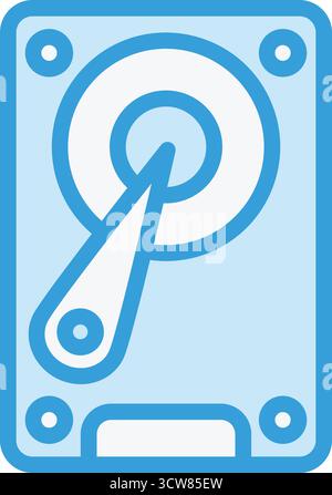 Grafikdarstellung Des Vektor-Symbols Der Festplatte Stock Vektor