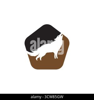 wolf Logo Design Bell Logo von Wolf Stock Vektor
