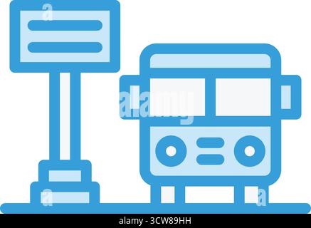 Design-Illustration Des Vektorsymbols Bus Stop Stock Vektor