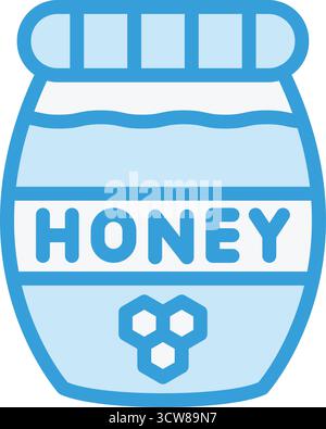 Honigglas Vektor Icon Design Illustration Stock Vektor