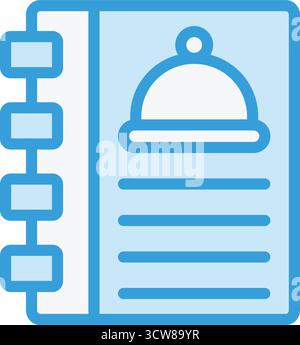 Kochbuch-Vektor-Symbol-Design-Illustration Stock Vektor