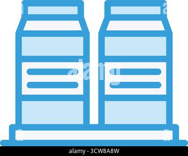 Milchkarton Vektor-Symbol-Design-Illustration Stock Vektor
