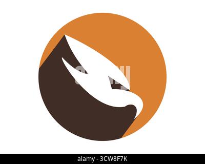 Hochwertiger Adlerkopf-Ikonenvektor mit auffälligem und majestätischem Vogeldesign. Perfekt für Embleme und Branding-Projekte. Saubere Linien und modernes styl Stock Vektor