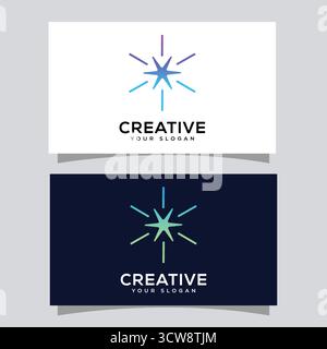 Design-Vorlage mit Stern-Logo. Stock Vektor
