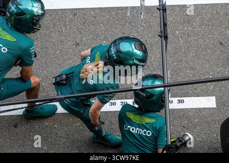Baku, Aserbaidschan - 18. September: #18 Lance Walk (CAN) Aston Martin Racing (GBR) Aston Martin AMR25/Mercedes, während der Formel-1-Weltmeisterschaft auf dem Baku City Circuit am 17. September 2025 in Baku, Aserbaidschan. Foto: (Ian Bundey/Eurasia Sport Images) Stockfoto