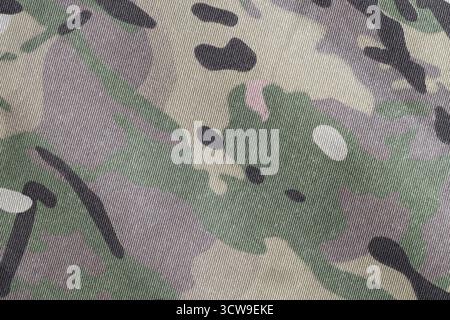 Bewaffnete Kraft Multicam Camouflage Stoff Textur Stück Hintergrund Nahaufnahme Stockfoto