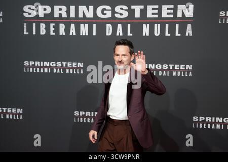 Rom, Italien. Oktober 2025. Scott Cooper nimmt am 10. Oktober 2025 an der Fotokonferenz „Springsteen: Deliver me from Nowhere“ im Cinema Moderno in Rom (Italien) Teil. Quelle: Insidefoto/Alamy Live News Stockfoto