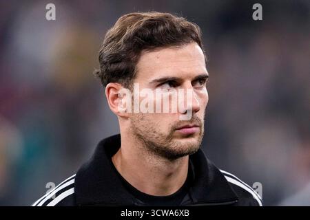 Sinsheim, Deutschland. Oktober 2025. Leon Goretzka (Deutschland, 8), Einzelbild, Einzelfoto, Aktion, Aktion, 10.10.2025, Sinsheim (Deutschland), Fussball, WM-Qualifikation, DEUTSCHLAND - LUXEMBURG, DIE VERANSTALTUNGSORDNUNG VERBIETET JEDE VERWENDUNG VON FOTOGRAFIEN ALS BILDSEQUENZEN UND/ODER QUASI-VIDEOS. Quelle: dpa/Alamy Live News Stockfoto