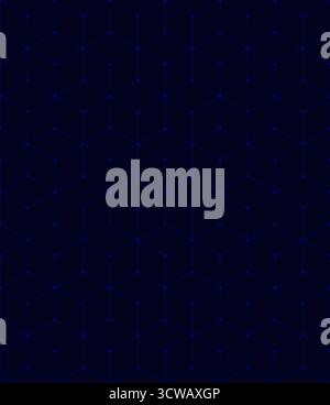 Blaue 3D-Würfel auf dunkelblauem Hintergrund, nahtloses Muster. Abstrakter und moderner geometrischer Hintergrund mit sich wiederholendem Muster. Stockfoto