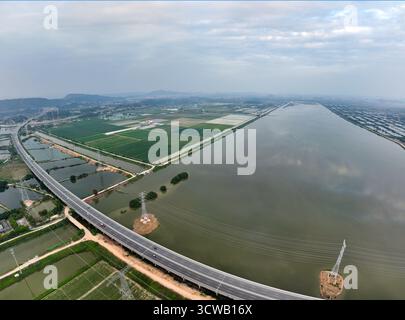 Luftaufnahmen des Tonghu Wetland Park in der Zhongkai Hightech Zone, Huicheng, Huizhou City Stockfoto