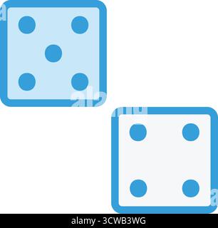 Dices Vector Icon Design Illustration Stock Vektor