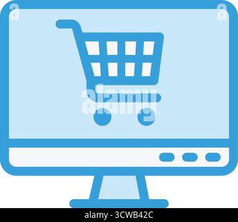 E-Commerce-Vektor-Symbol Design-Illustration Stock Vektor