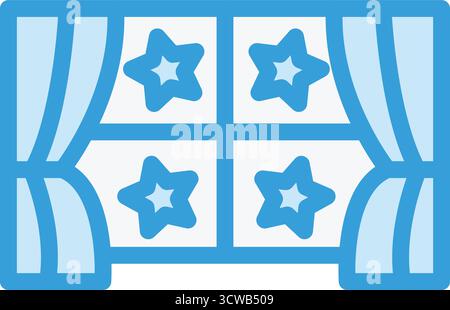 Fenstervektor-Symbol Design-Illustration Stock Vektor