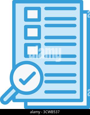 Prüfung Vektorsymboldesign-Illustration Stock Vektor