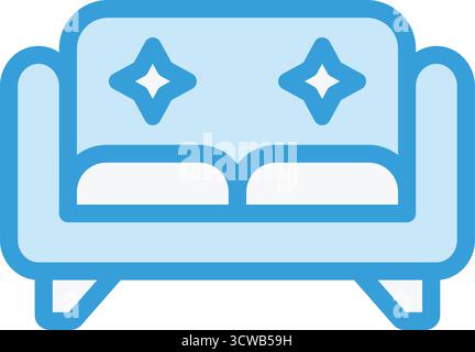 Sofa Vektor Symbol Design Illustration Stock Vektor