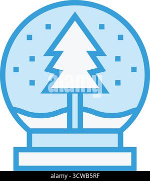 Schneekugel Vektor-Symbol Design Illustration Stock Vektor