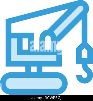 Kranmaschine Vektor-Symbol Design-Illustration Stock Vektor