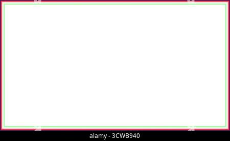 Leeren Rechteckrahmen mit doppeltem Rand reinigen Stock Vektor