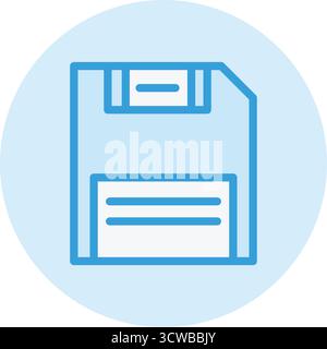 Grafik zum Design des Vektorsymbols auf Diskette Stock Vektor
