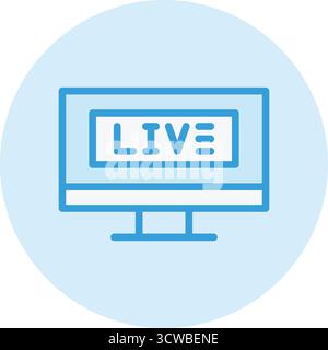 Live-Stream-Vektor-Symbol-Design-Illustration Stock Vektor