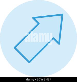 Grafik des oberen rechten Vektorsymbols Stock Vektor