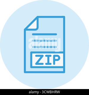 ZIP-Vektor-Symbol Design-Illustration Stock Vektor