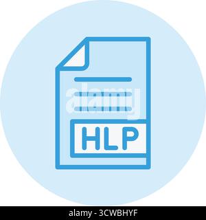 HLP-Vektorsymbol Konstruktionsabbildung Stock Vektor