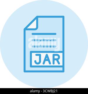 Illustration zum Design des JAR-Vektorsymbols Stock Vektor