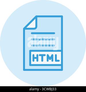 HTML-Vektor-Symbol Design-Illustration Stock Vektor