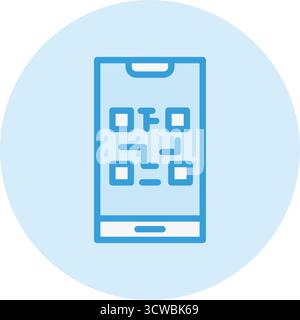 Abbildung des Symbols QR-Code-Vektor-Design Stock Vektor