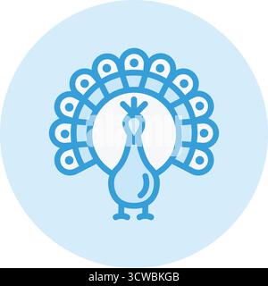 Pfau Vektor Symbol Design Illustration Stock Vektor