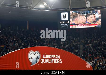 Sinsheim, Deutschland Oktober 2025. v.l.n.r.: 10.10.2025, Fussball, UEFA-Qualifikation zur FIFA Fussball-Weltmeisterschaft 26, Deutschland - Luxemburg, Deutschland, Sinsheim, PreZero Arena. Foto: HMB Media/Alamy Live News Stockfoto