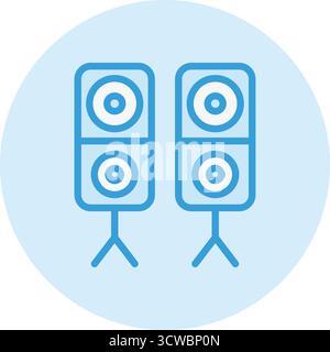 Design-Illustration Des Vektorsymbols Für Lautsprecher Stock Vektor