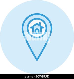 Heimatort Vektor-Symbol Design-Illustration Stock Vektor